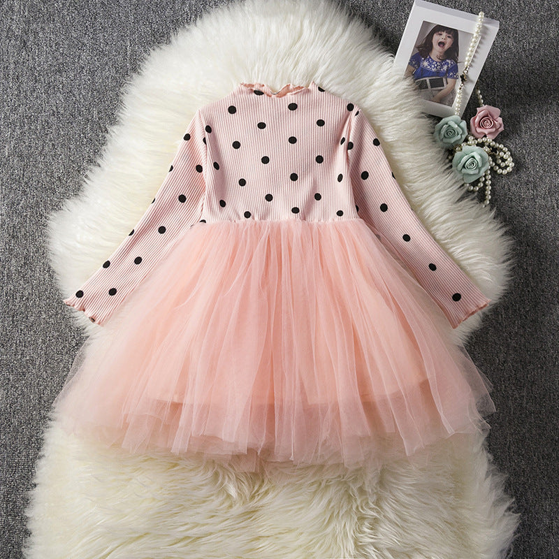 Baby Girls Long Sleeve Tutu Lace Dress