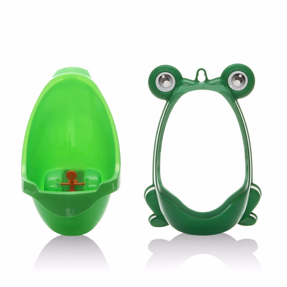 Kids’ Cartoon Frog Wall-Mounted Urinal – Toddler Potty Training