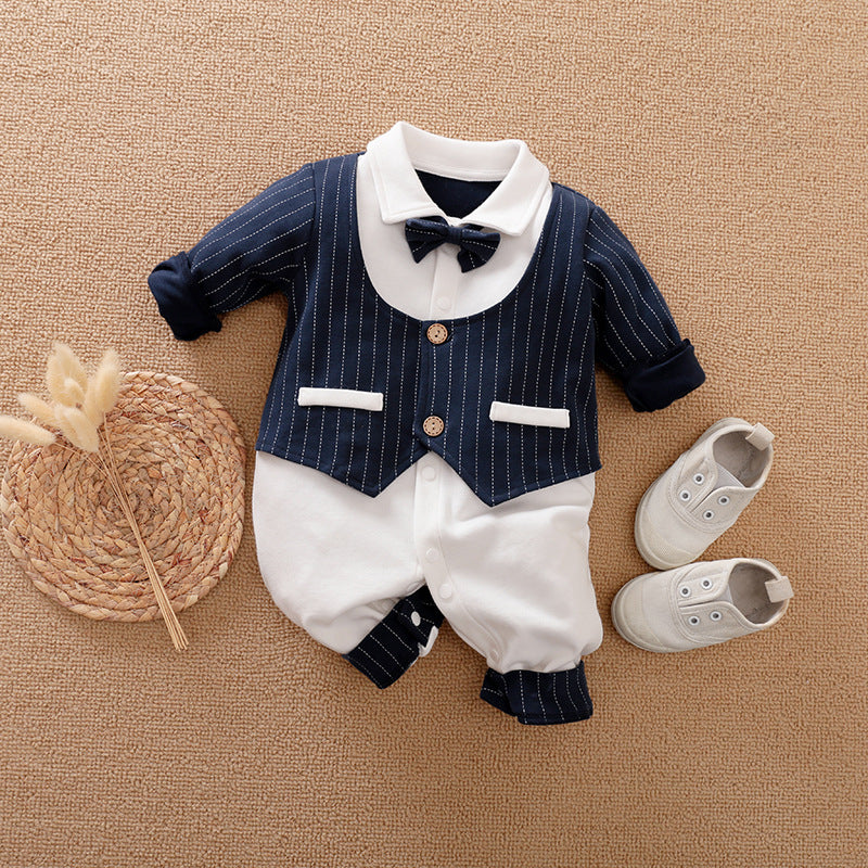 Gentleman Baby Jumpsuit – Long Sleeve Spring & Autumn Outfit