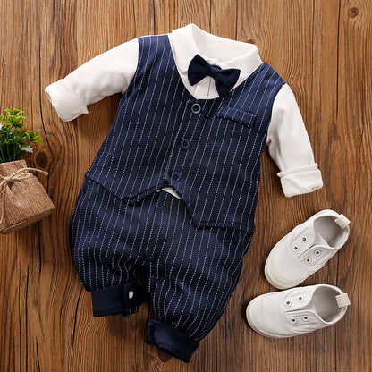 Gentleman Baby Jumpsuit – Long Sleeve Spring & Autumn Outfit