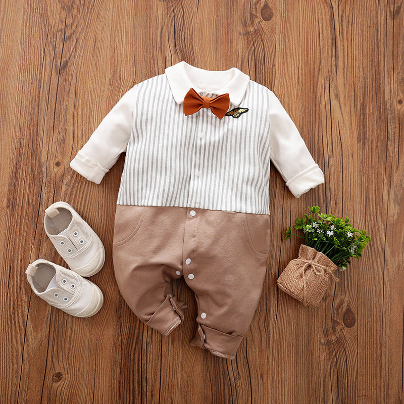 Gentleman Baby Jumpsuit – Long Sleeve Spring & Autumn Outfit