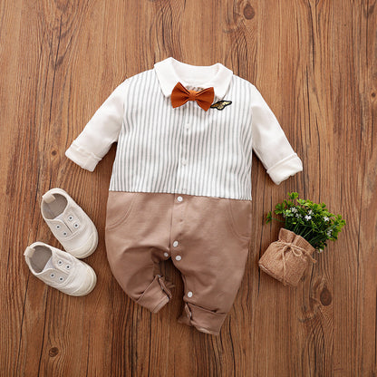 Gentleman Baby Jumpsuit – Long Sleeve Spring & Autumn Outfit