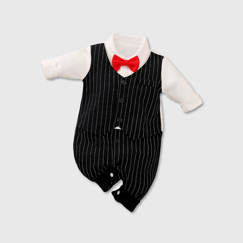 Gentleman Baby Jumpsuit – Long Sleeve Spring & Autumn Outfit