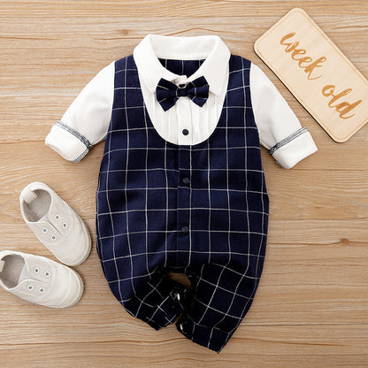 Gentleman Baby Jumpsuit – Long Sleeve Spring & Autumn Outfit