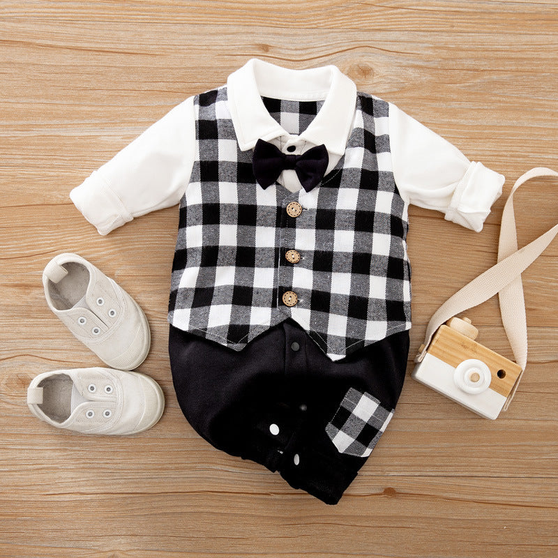 Gentleman Baby Jumpsuit – Long Sleeve Spring & Autumn Outfit