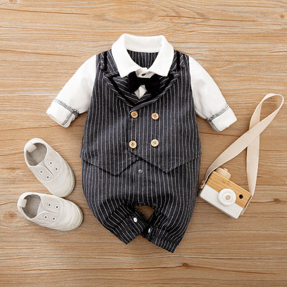Gentleman Baby Jumpsuit – Long Sleeve Spring & Autumn Outfit