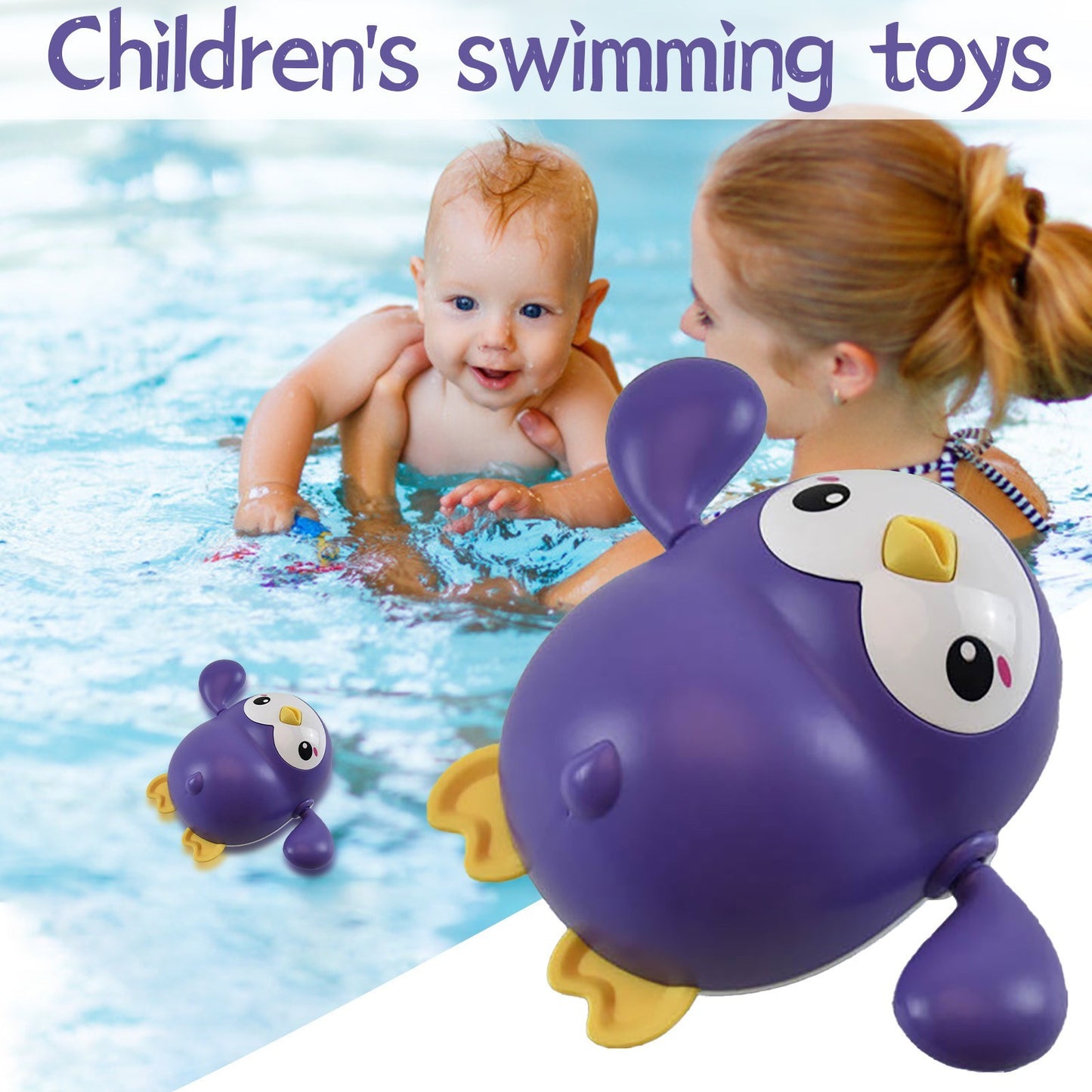 Baby Bath Toy  Swimming Penguin