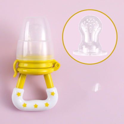 Baby Star Fruit And Vegetable Biting Happy Fruit Complementary Food Silicone Biting Bag Feeding Tableware Chewing