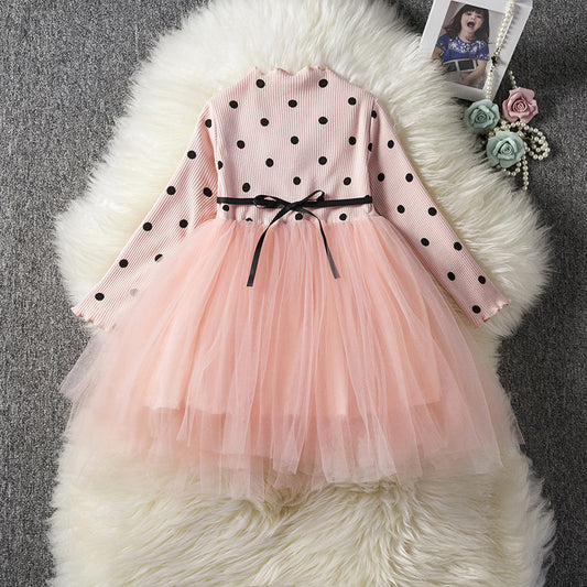 Baby Girls Long Sleeve Tutu Lace Dress