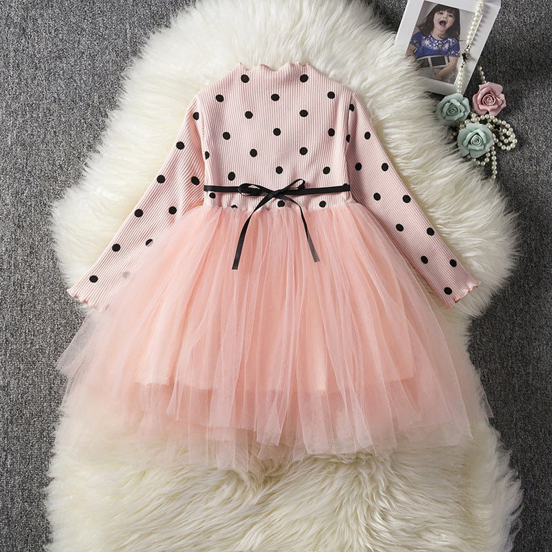 Baby Girls Long Sleeve Tutu Lace Dress