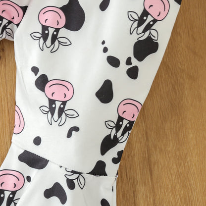 Girls Long-sleeve Cowprint