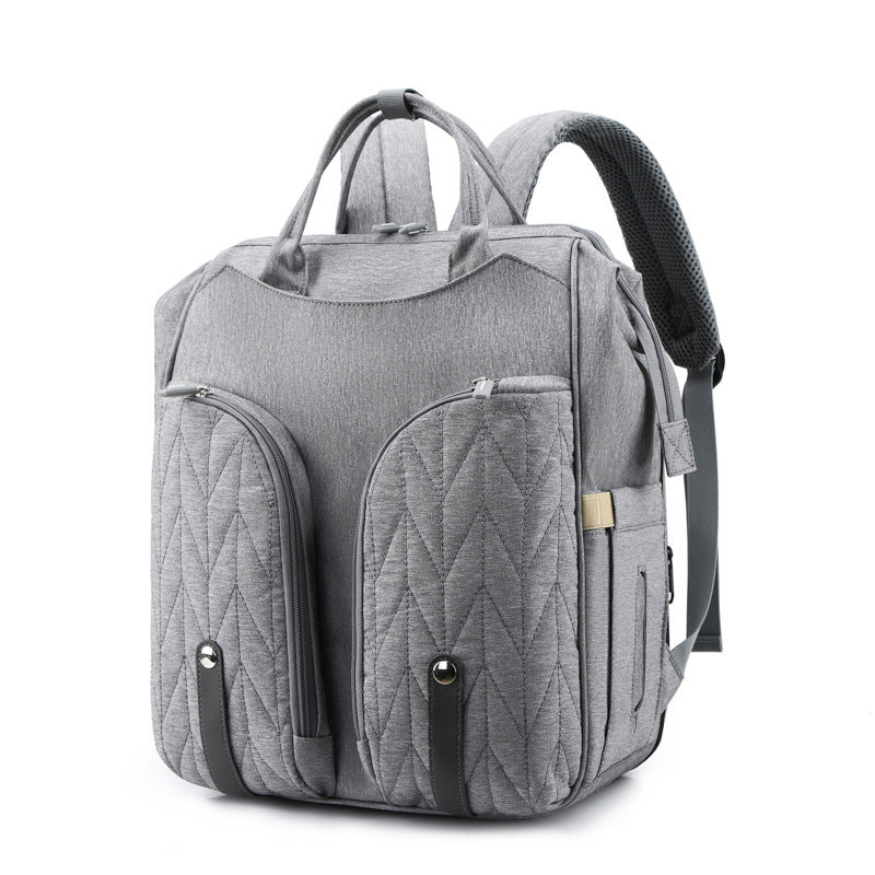 Baby Travel Crib with Thermo Bottle Pockets