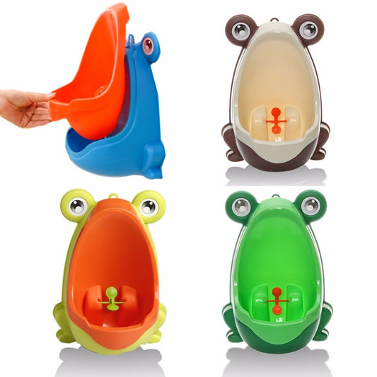 Kids’ Cartoon Frog Wall-Mounted Urinal – Toddler Potty Training