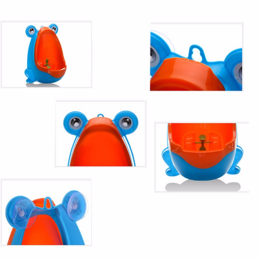 Kids’ Cartoon Frog Wall-Mounted Urinal – Toddler Potty Training
