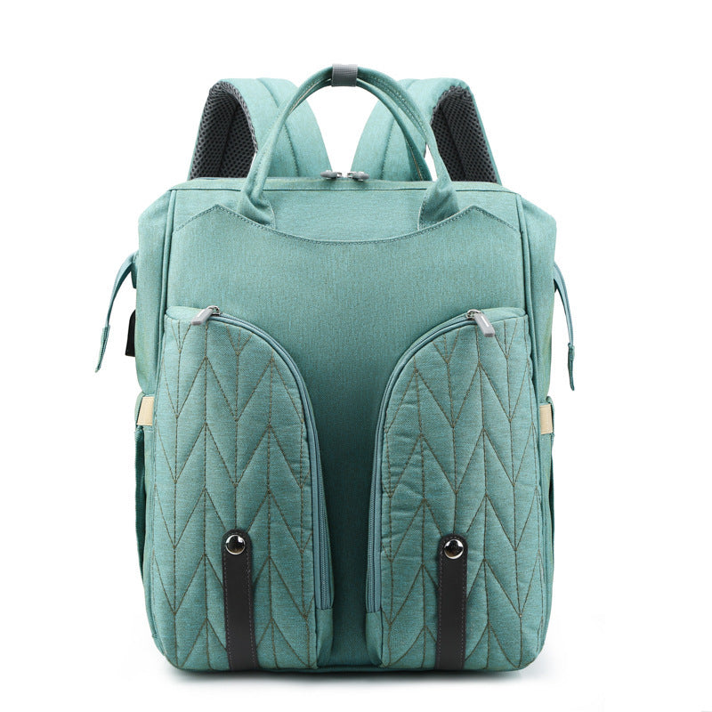 Baby Travel Crib with Thermo Bottle Pockets