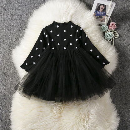 Baby Girls Long Sleeve Tutu Lace Dress