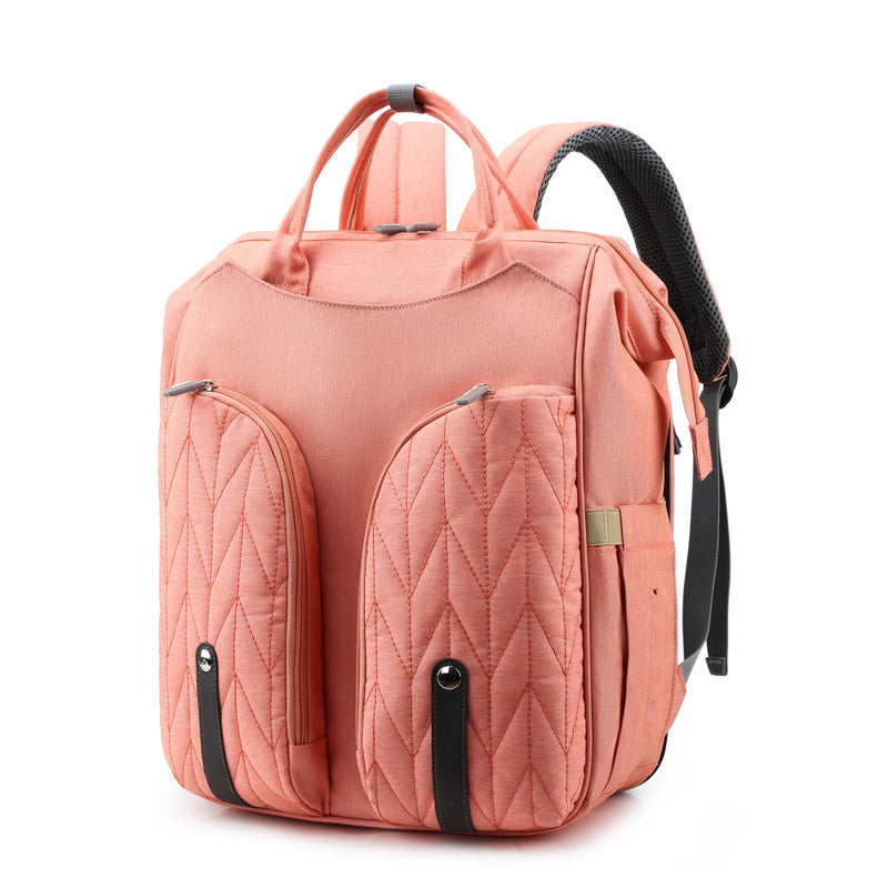 Baby Travel Crib with Thermo Bottle Pockets