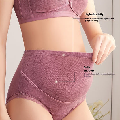 Pregnant Women's Underpants Pregnancy High Waist Belly Support Pure Cotton