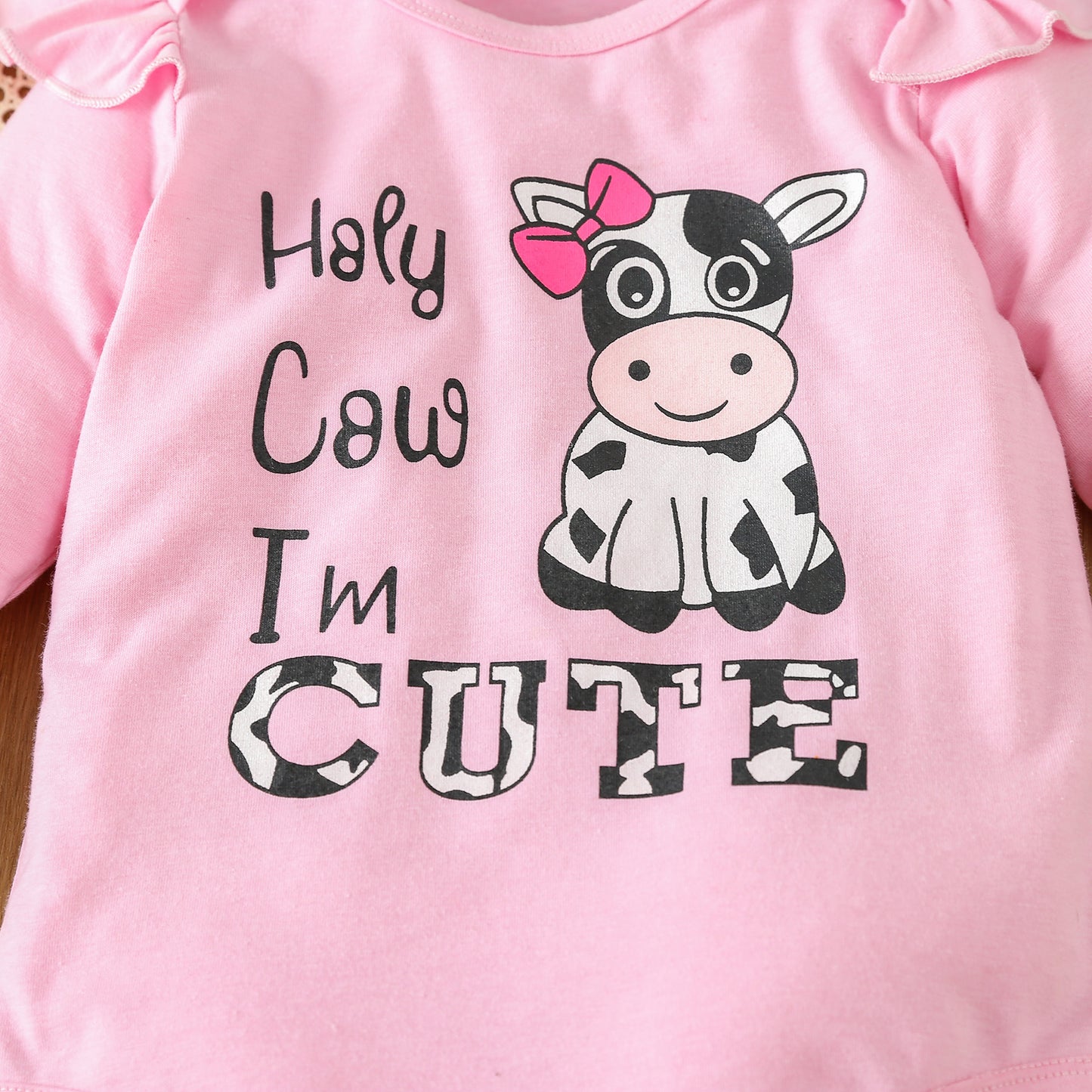 Girls Long-sleeve Cowprint