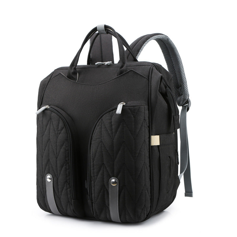 Baby Travel Crib with Thermo Bottle Pockets