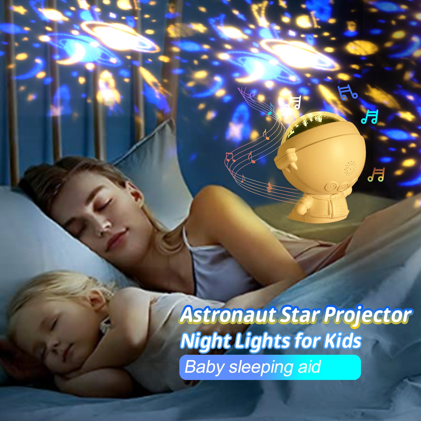Galaxy Star Projector Light Astronaut Lamp